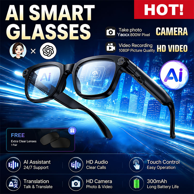 Audio Music To Video Ai - Kacamata Pintar AI Baru Kamera HD