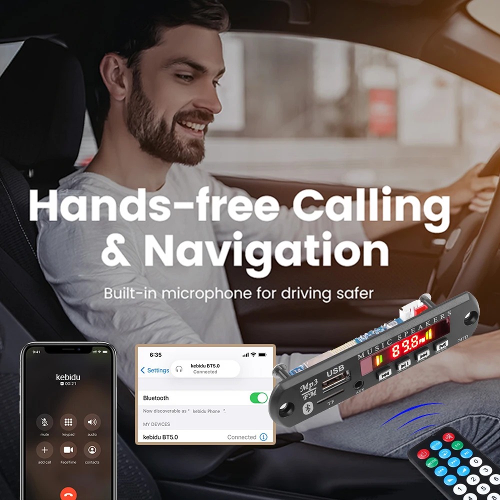 DC 9V 12V Bluetooth 5.0 MP3 WM - Audio Music Free Mp3 ulasan dan harga