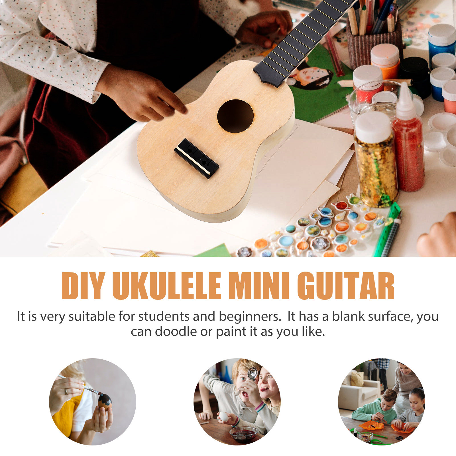 1Set Kit Ukulele DIY, Set Pemb - Ukulele Beginner Kit ulasan dan harga
