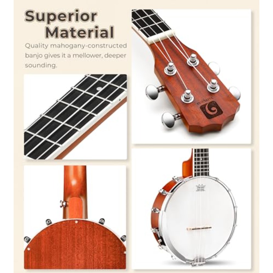 Banjolele 23 Inci dengan Kepal - Ukulele Beginner Kit ulasan dan harga